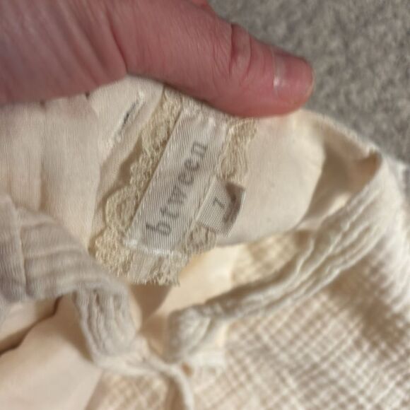 Btween Girls Sunflower Embroidered Cream Dress - Picture 6 of 10